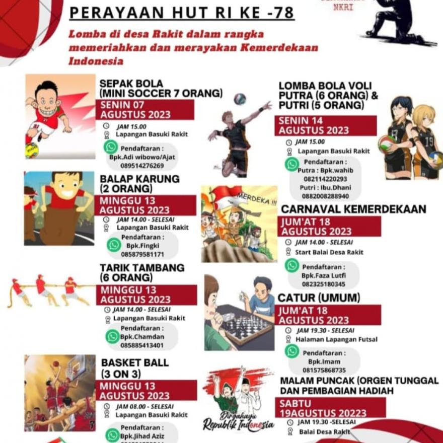 PERAYAAN HUT RI DESA RAKIT